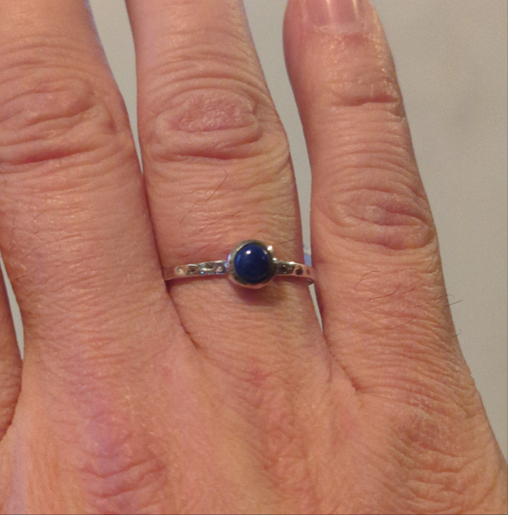 Lapis Silver Ring sz 10