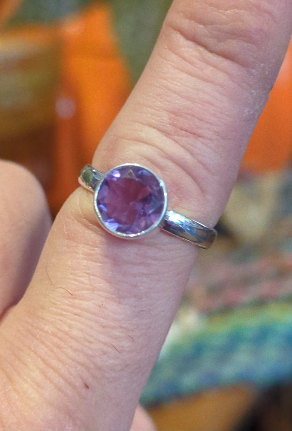 Amethyst Silver Ring sz 9